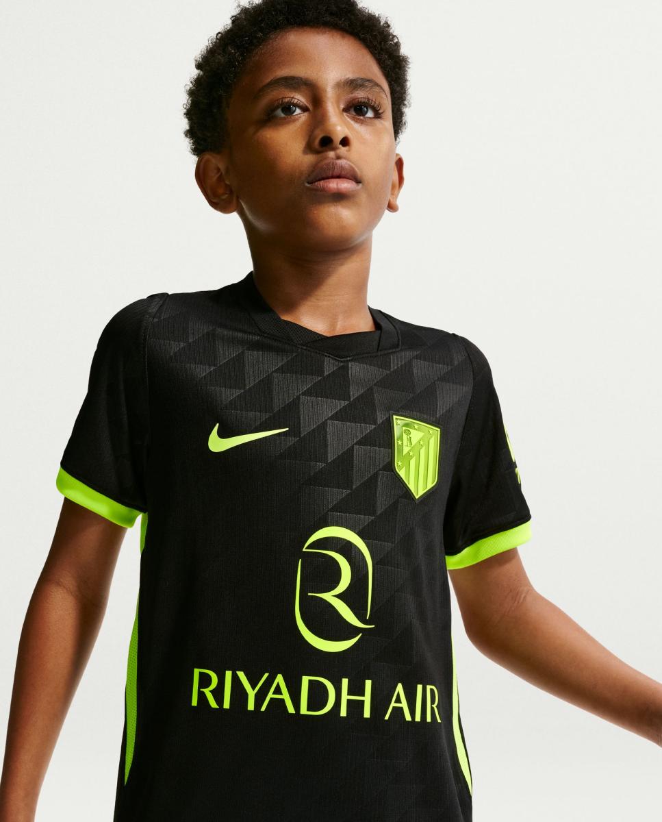 T-shirt de Criança 2.º Equipamento Atlético de Madrid 2026-2027 Stadium Preto-5