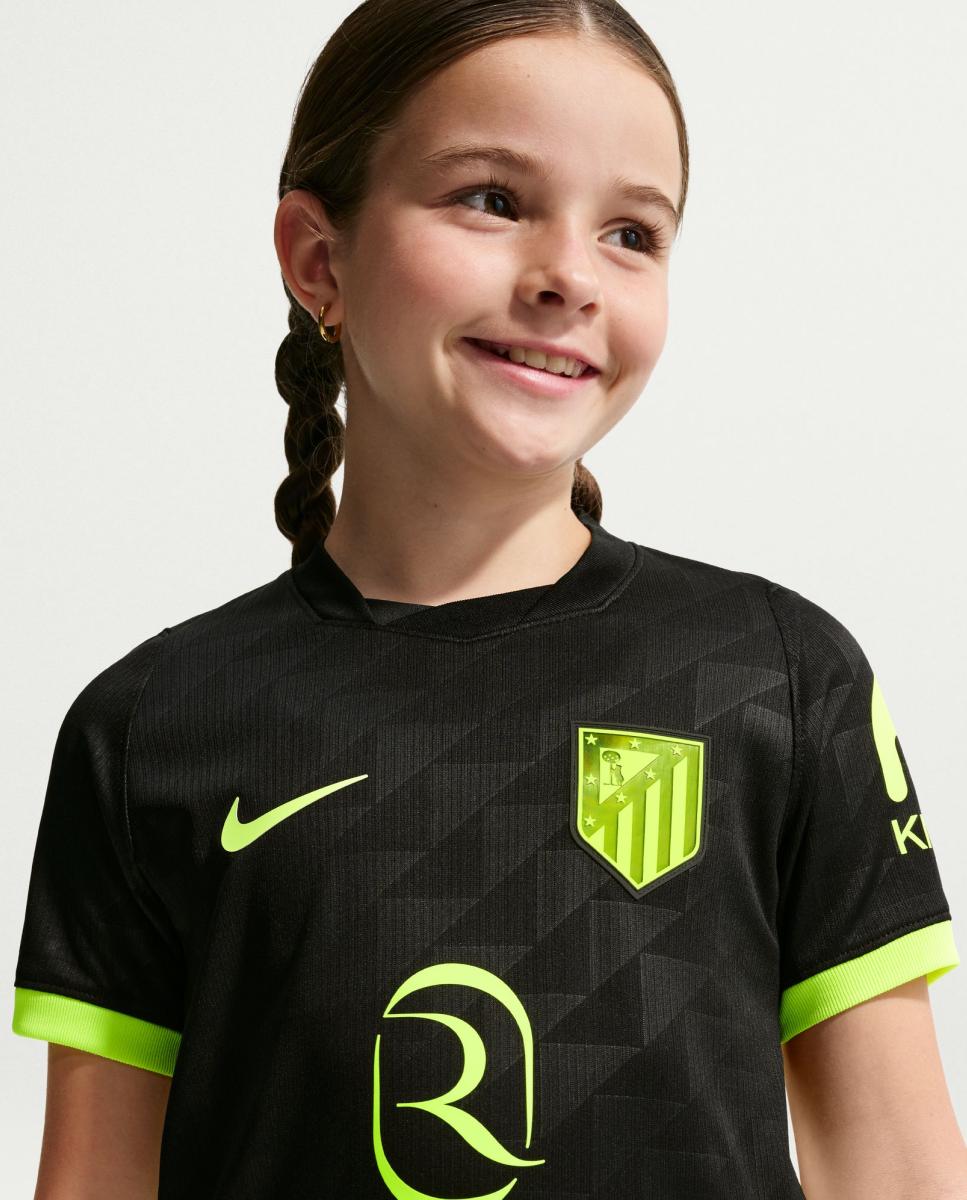 T-shirt de Criança 2.º Equipamento Atlético de Madrid 2026-2027 Stadium Preto-7