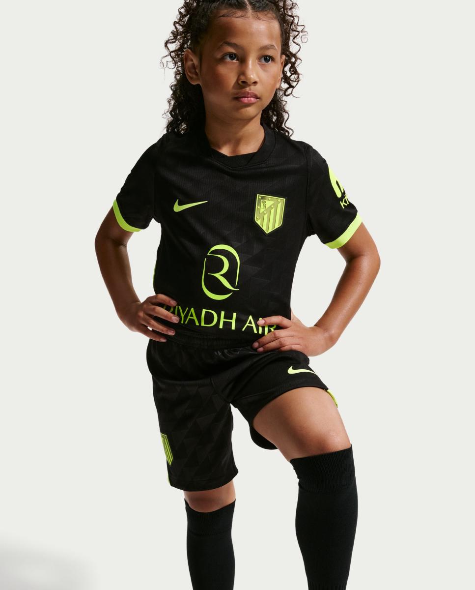 Calções de Criança 2.º Equipamento Atlético de Madrid 2026-2027 Stadium Preto-2