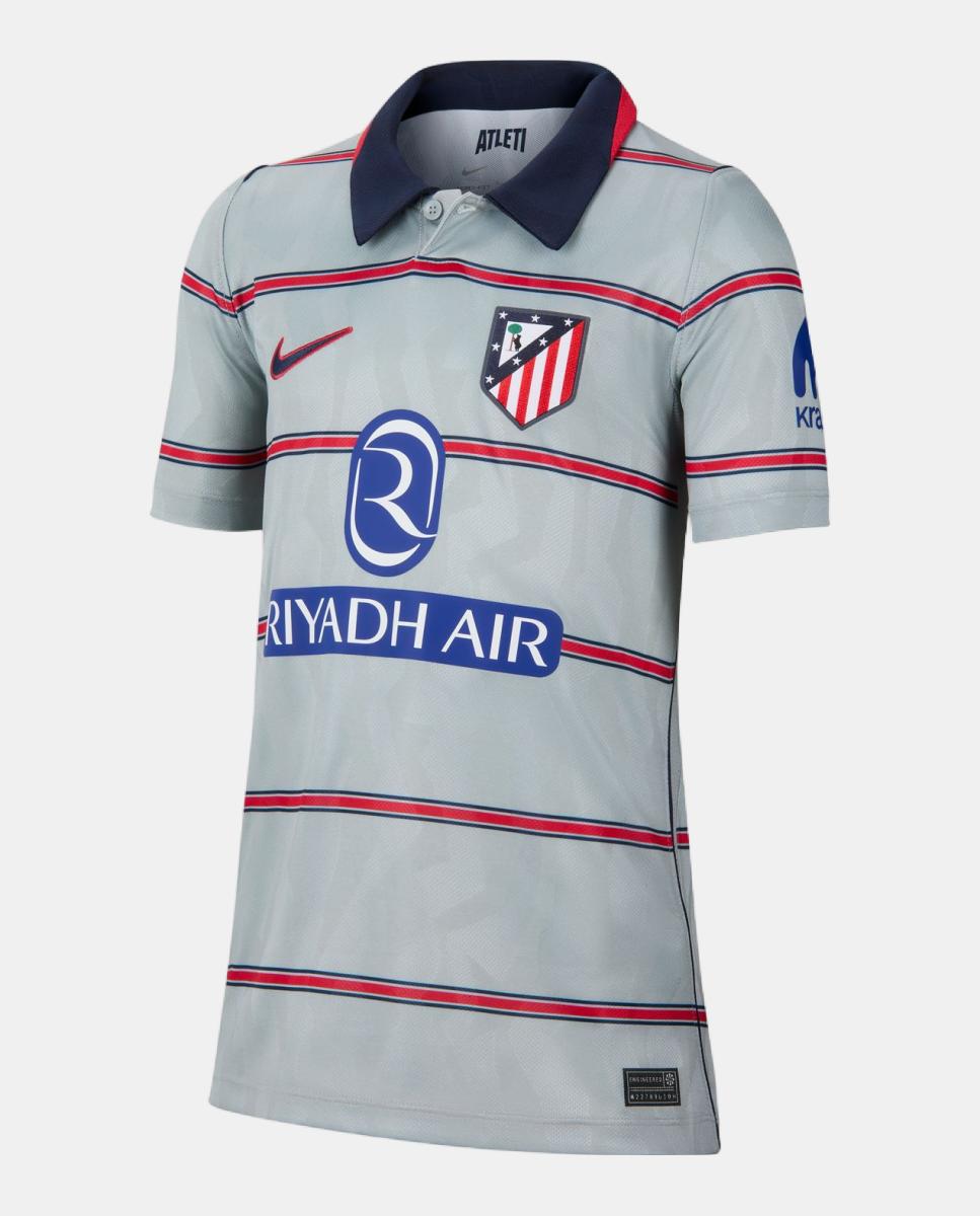 T-shirt de Criança 3.º Equipamento Atlético de Madrid 2026-2027 Stadium Cinzento-3