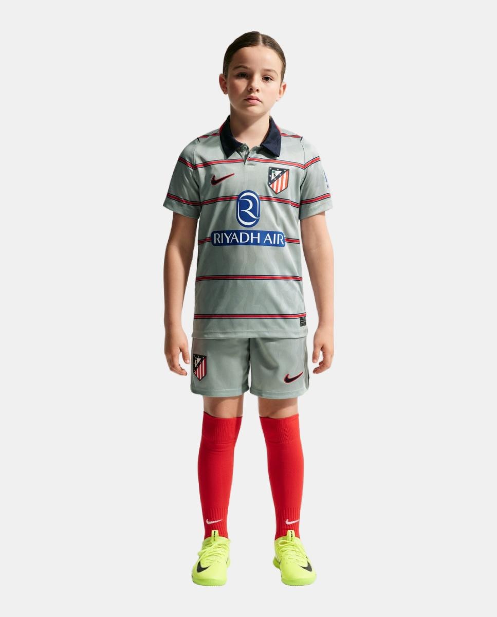 T-shirt de Criança 3.º Equipamento Atlético de Madrid 2026-2027 Stadium Cinzento-5