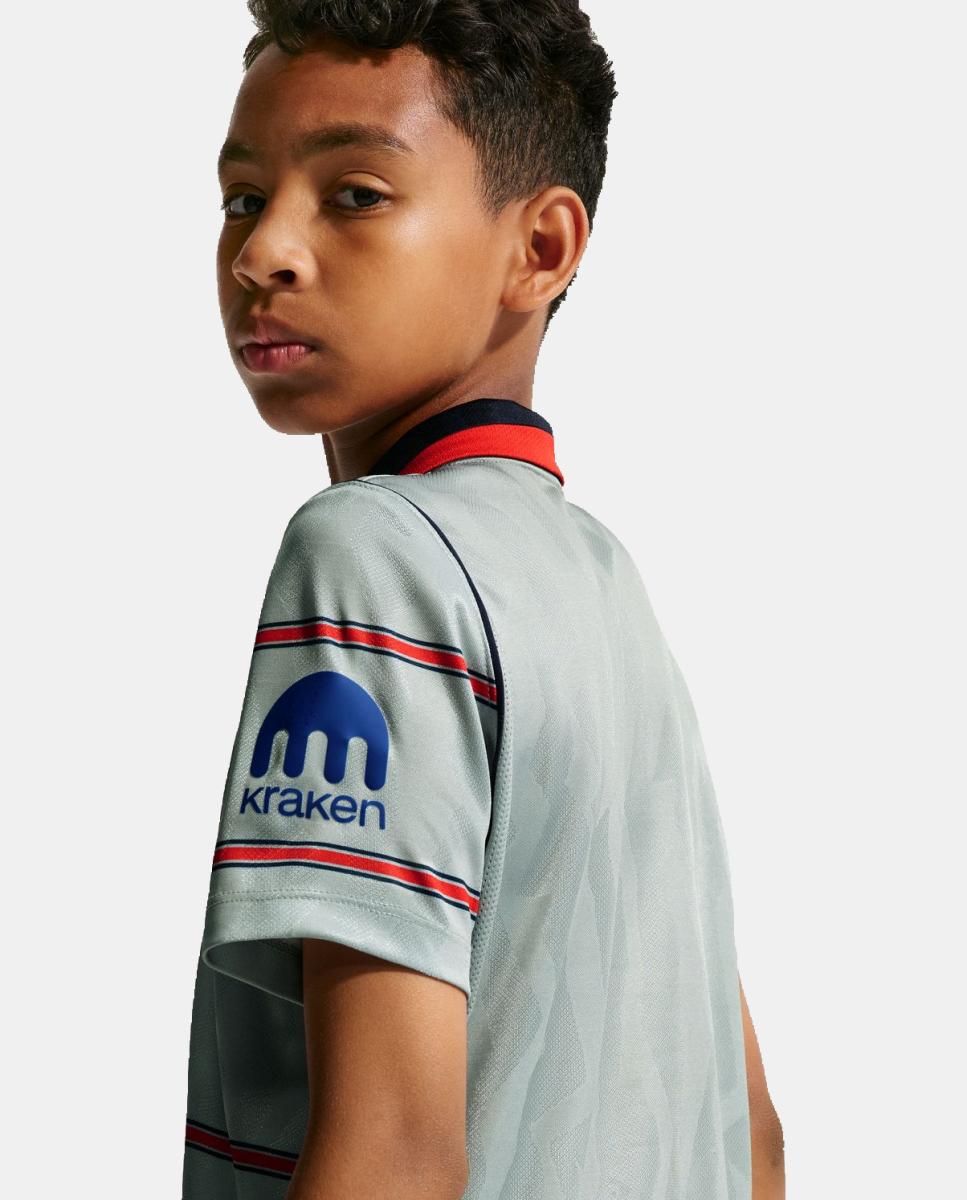 T-shirt de Criança 3.º Equipamento Atlético de Madrid 2026-2027 Stadium Cinzento-6