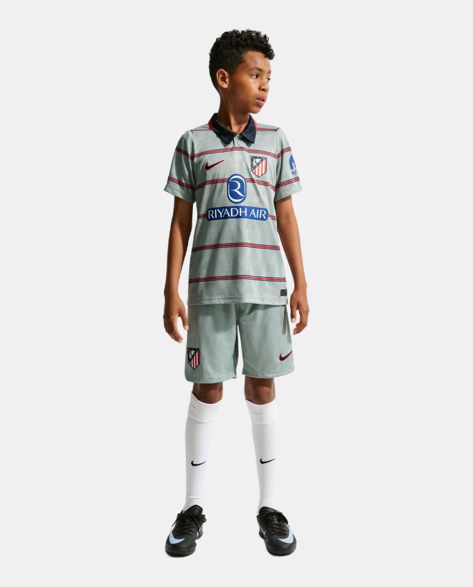 T-shirt de Criança 3.º Equipamento Atlético de Madrid 2026-2027 Stadium Cinzento-9
