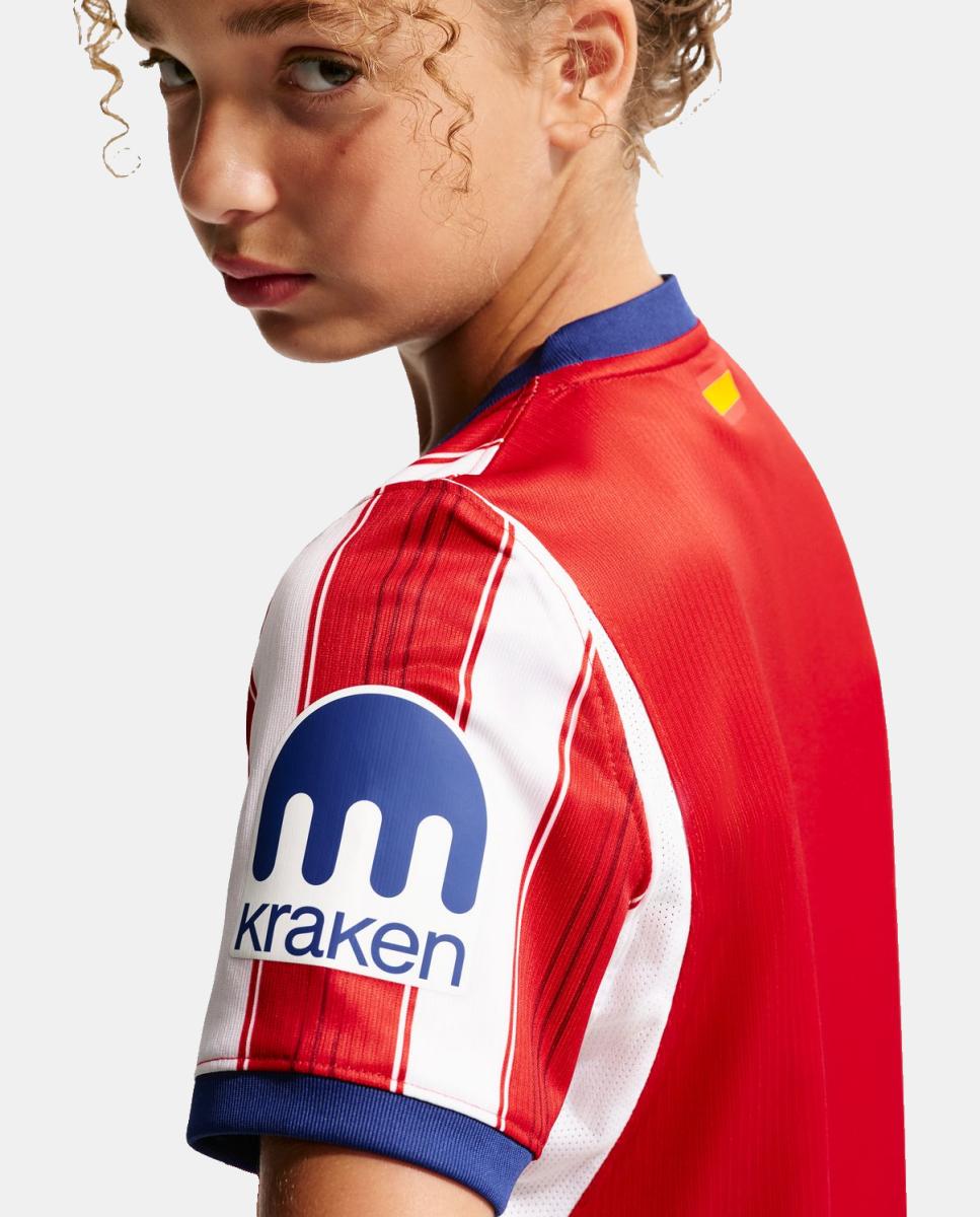 T-shirt de Criança 1.º Equipamento Atlético de Madrid 2026-2027 Vermelho / Branco-5