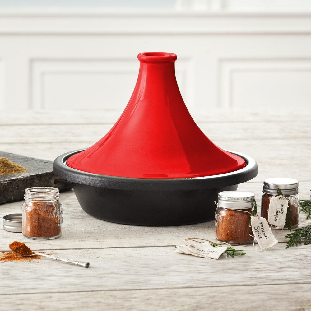 Imagen 2 de Tajine de Hierro Fundido Le Creuset - Cereza 31 cm Cereza