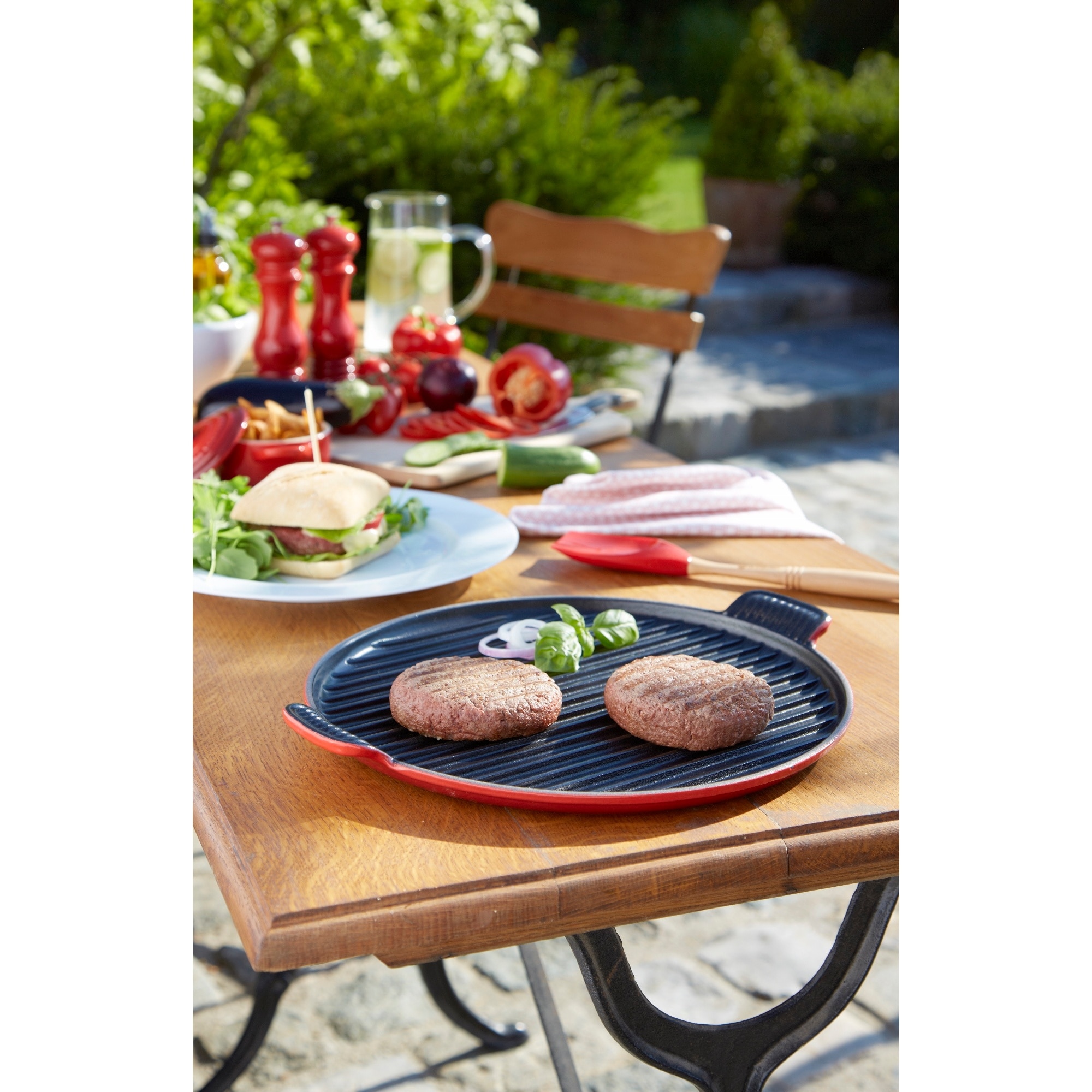 Parrilla bistró redonda de hierro fundido Le Creuset - Cereza Cereza-5