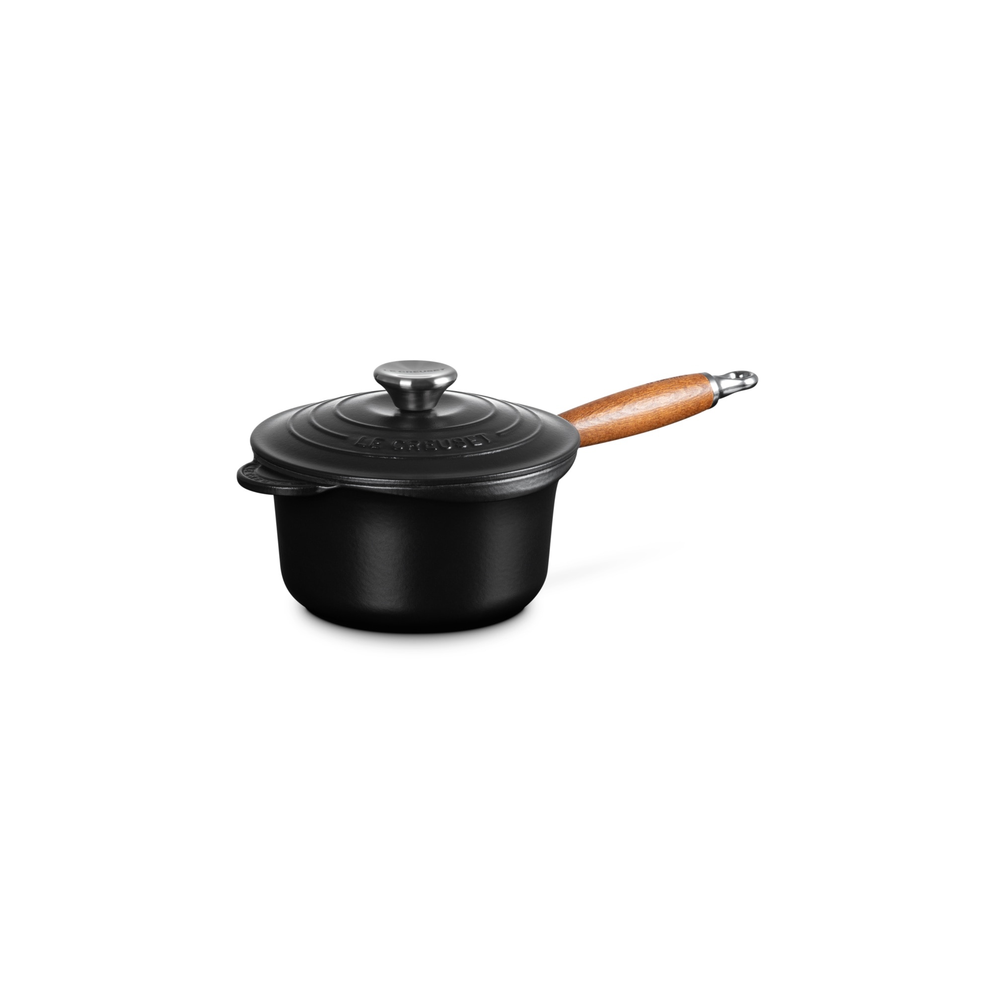 Cazo de Hierro Fundido con mango de madera Le Creuset - Negro mate Negro mate-1