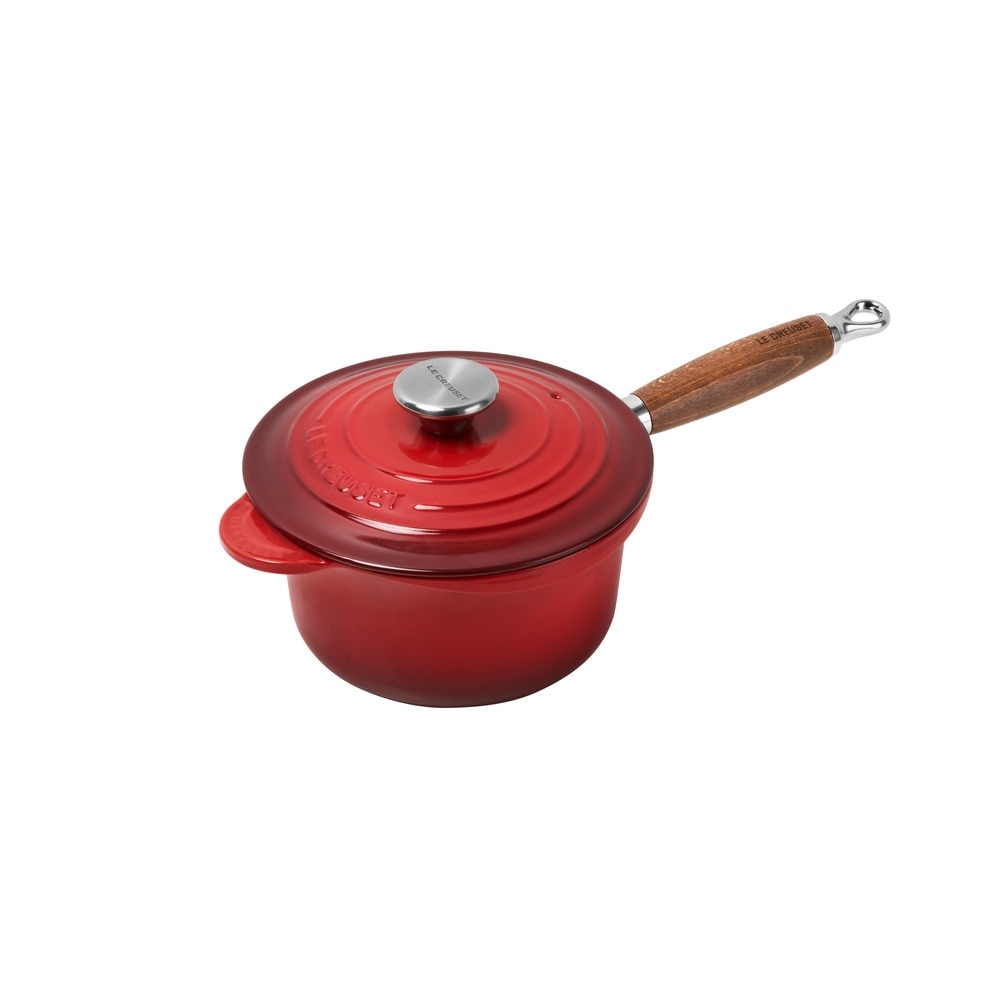 Cazo de Hierro Fundido con mango de madera Le Creuset - Cereza Cereza-1