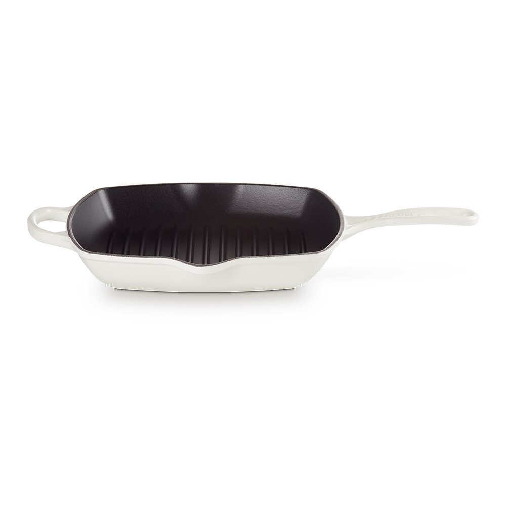 Imagen 2 de Sartén Skillet cuadrada de hierro fundido Le Creuset - Blanco Sartén de 26 cm Blanco