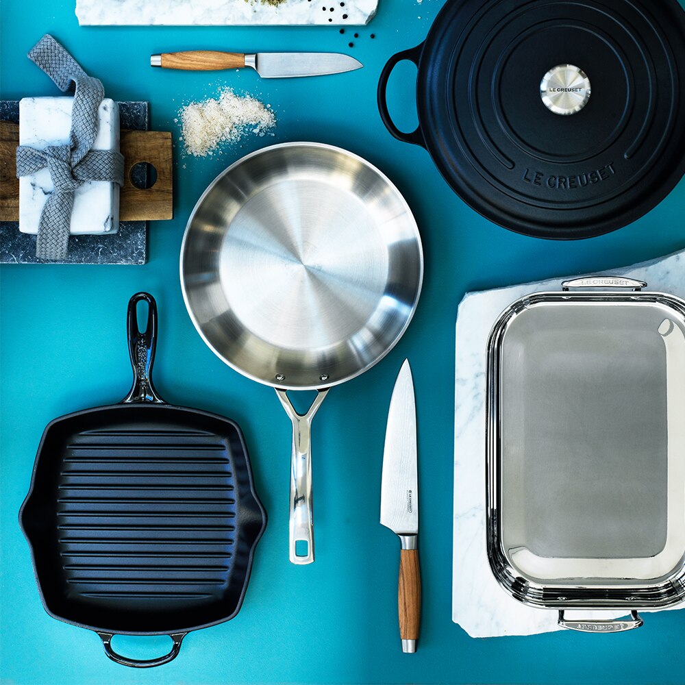 Imagen 3 de Sartén Skillet cuadrada de hierro fundido Le Creuset - Negro Ónix Sartén de 26 cm Negro Ónix