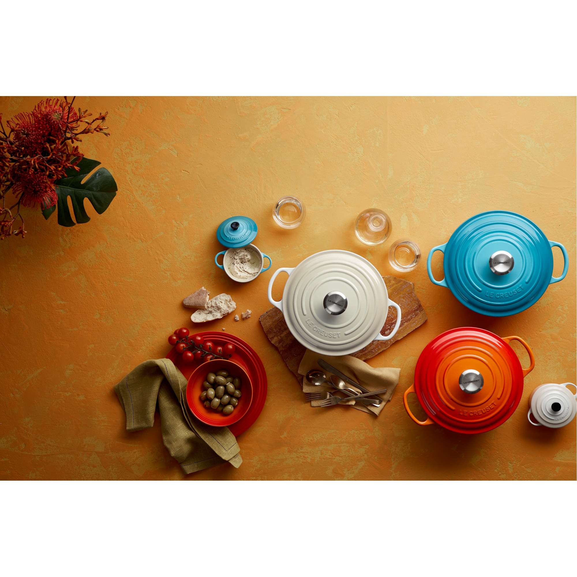 Cocotte redonda de hierro fundido Le Creuset - Azul celeste 24 cm Azul celeste-6