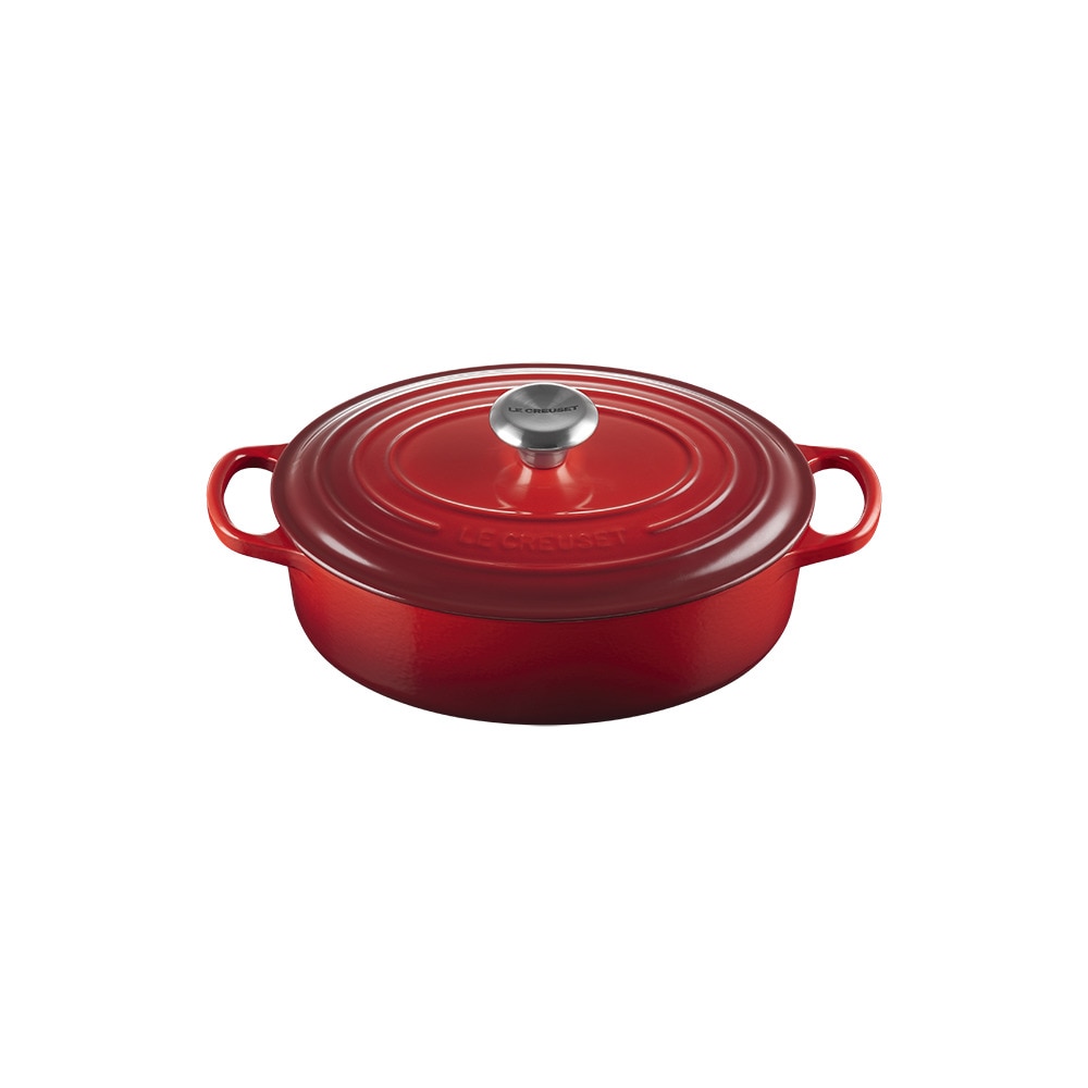 Cocotte Oval Baja Signature hierro colado esmaltado Cereza Le Creuset - Rojo 27 cm Rojo-2