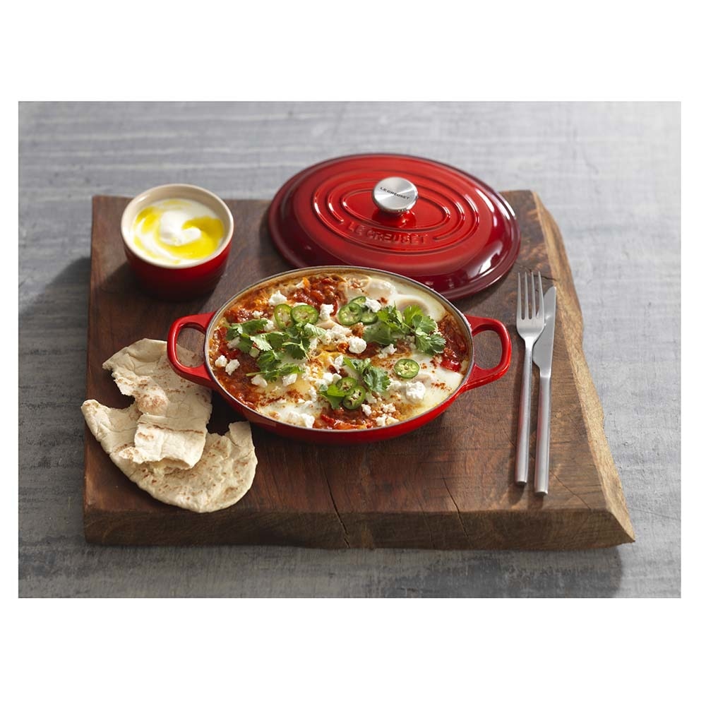 Cocotte Oval Baja Signature hierro colado esmaltado Cereza Le Creuset - Rojo 27 cm Rojo-3