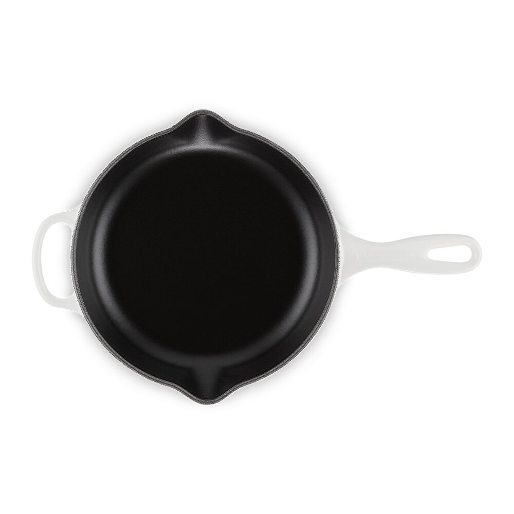 Imagen 2 de Sartén Skillet redonda de hierro fundido Le Creuset - Blanco Sartén de 23 cm Blanco