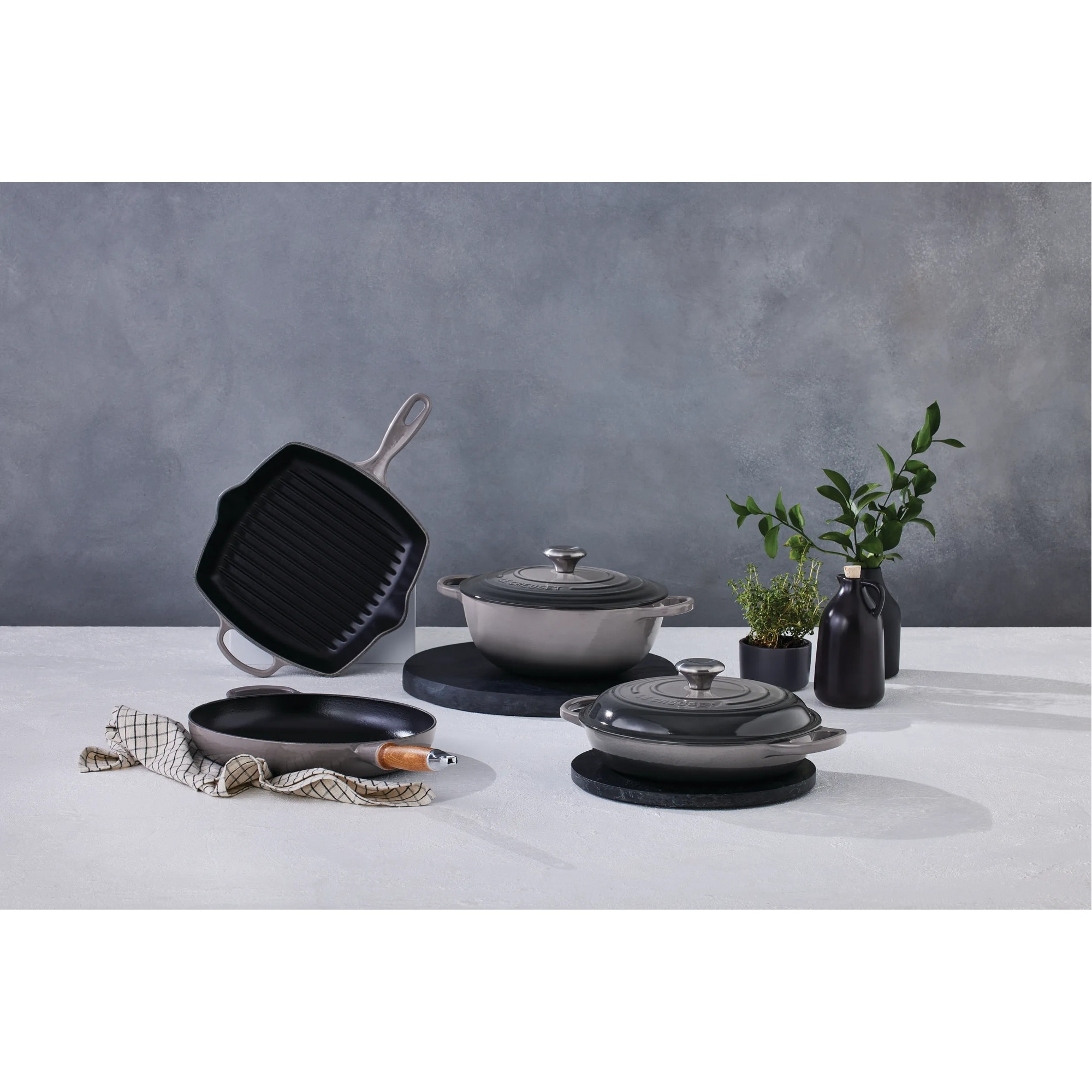 Cacerola baja de hierro fundido Le Creuset - Gris Cacerola de 26 cm Gris-3