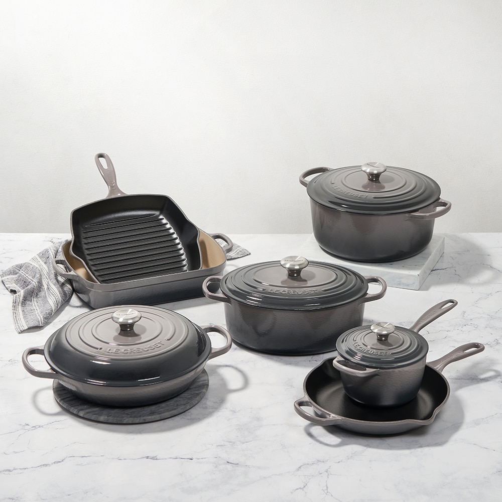 Imagen 3 de Sartén Skillet redonda de hierro fundido Le Creuset - Piedra Sartén de 23 cm Piedra