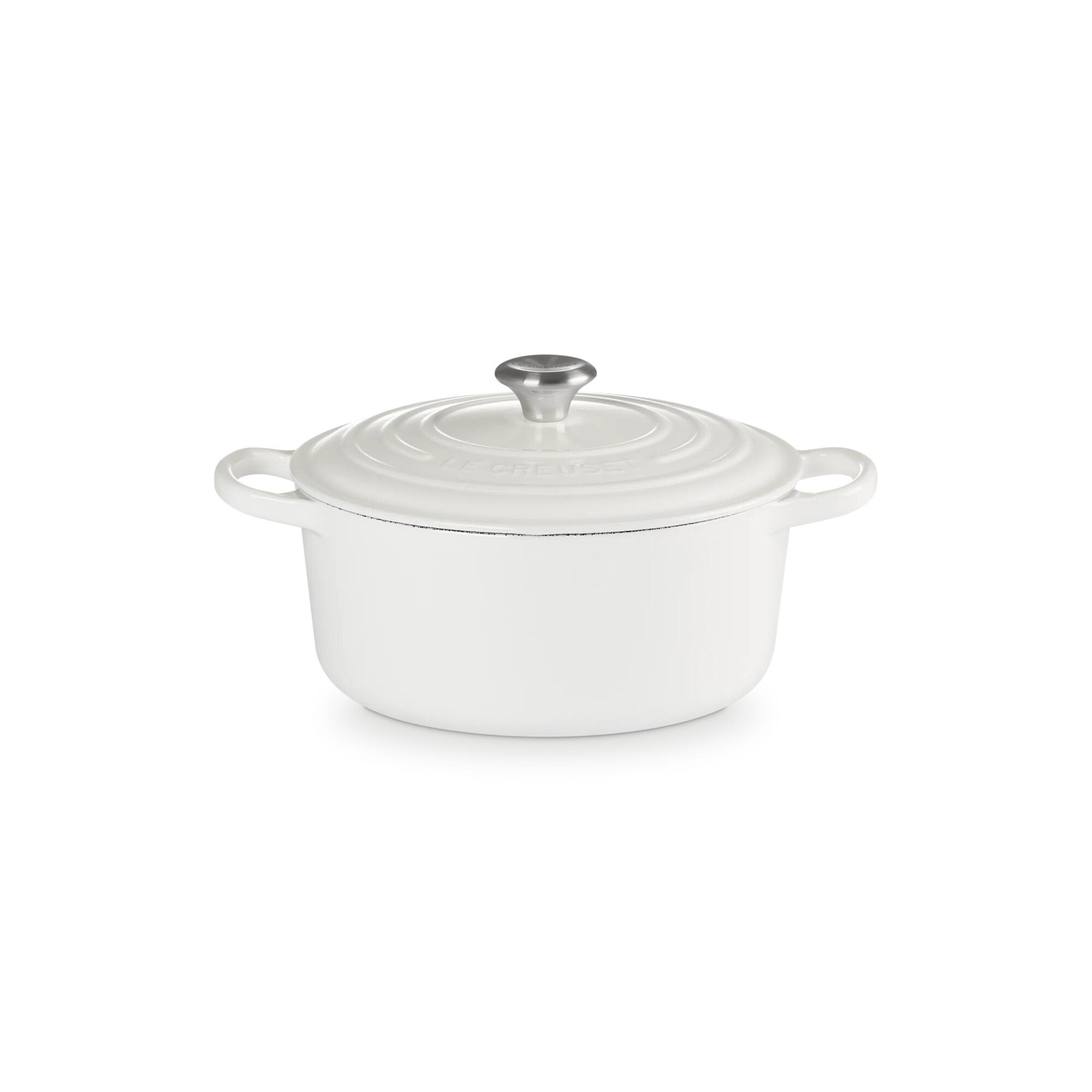 Cocotte redonda de hierro fundido Le Creuset - Blanco 20 cm Blanco-1