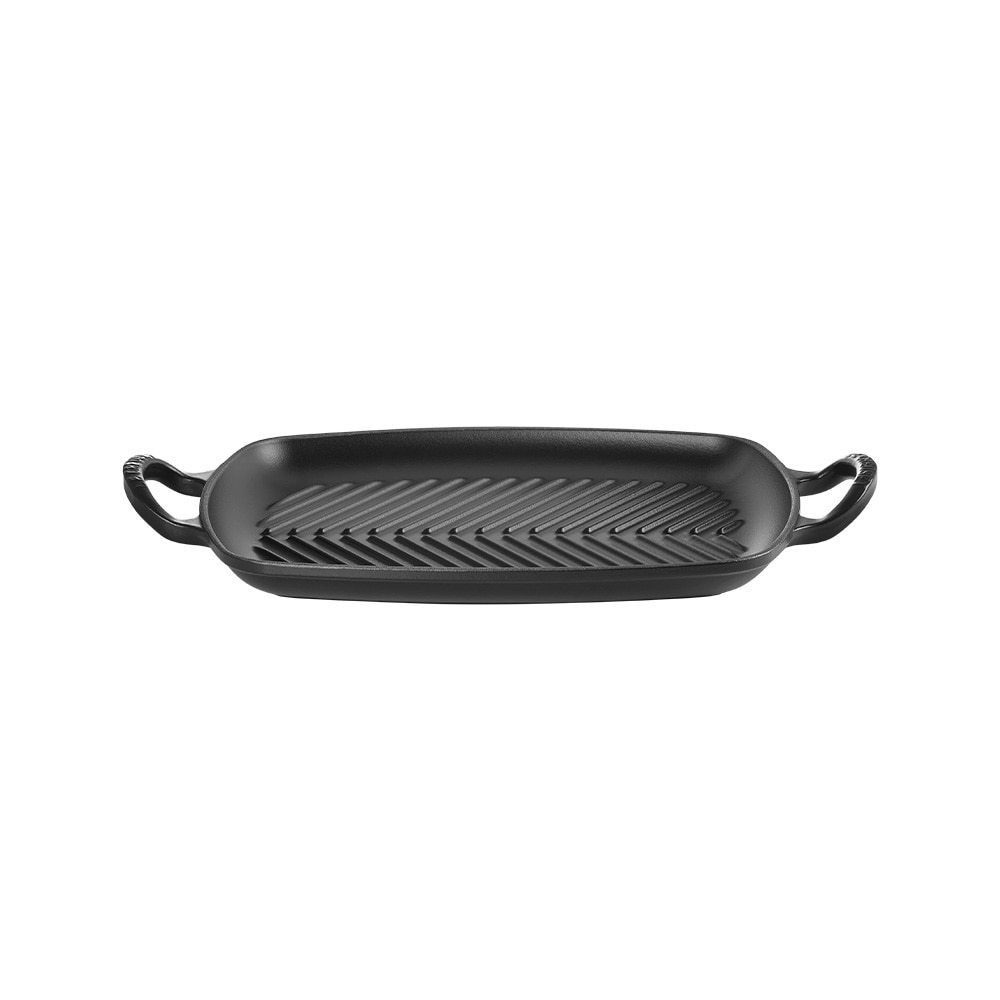 Parrilla rectangular grill de hierro fundido Le Creuset - Negro Negro-1