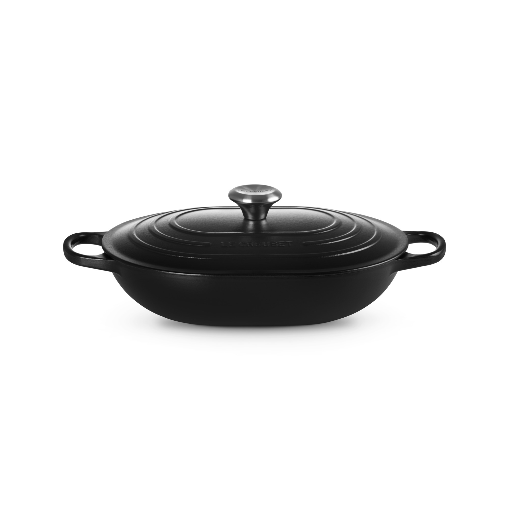Imagen 1 de Cacerola oval baja de hierro fundido Le Creuset - Negro mate Cacerola de 31 cm Negro mate