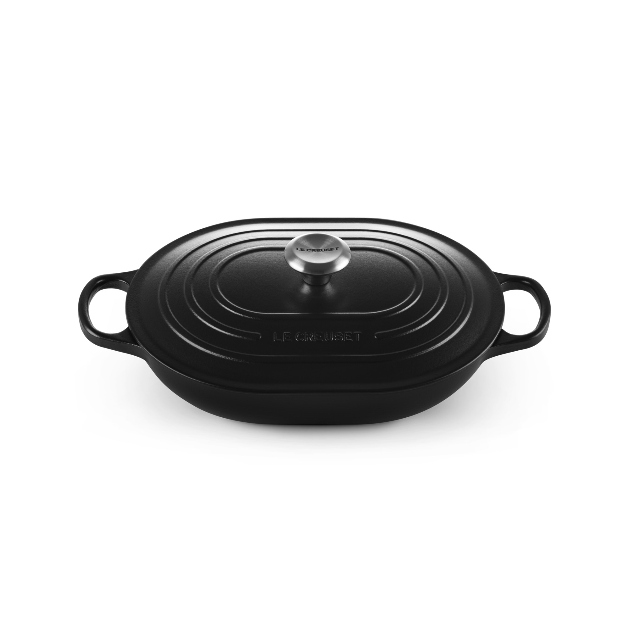 Imagen 2 de Cacerola oval baja de hierro fundido Le Creuset - Negro mate Cacerola de 31 cm Negro mate