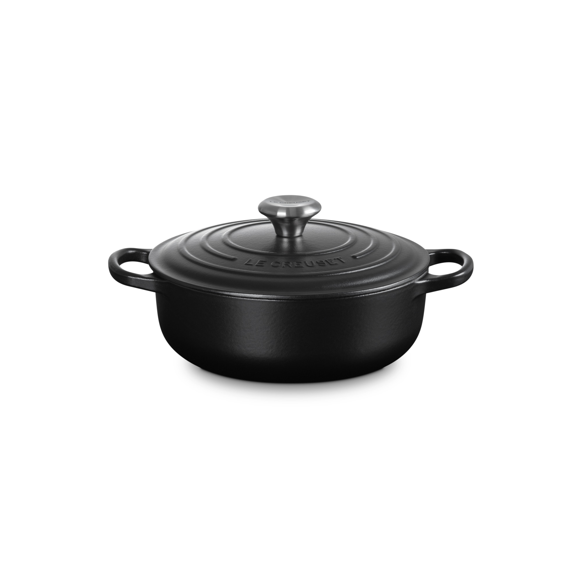 Cocotte redonda de hierro fundido Le Creuset - Negro mate 18  cm Negro mate-1