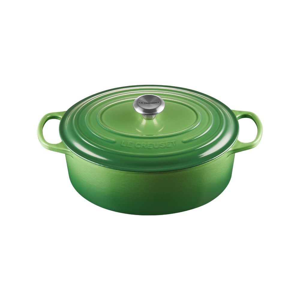 Imagen 1 de Cocotte oval de hierro fundido Le Creuset - Verde 27 cm Verde