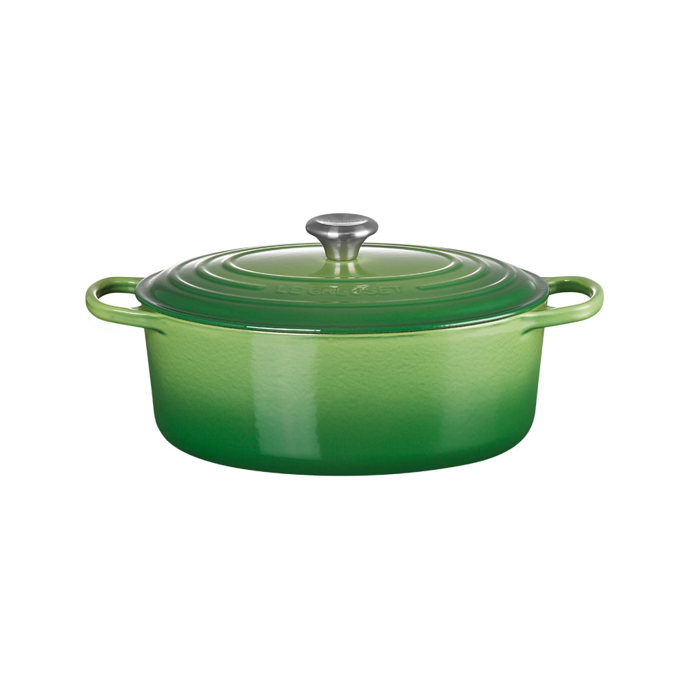 Imagen 2 de Cocotte oval de hierro fundido Le Creuset - Verde 27 cm Verde