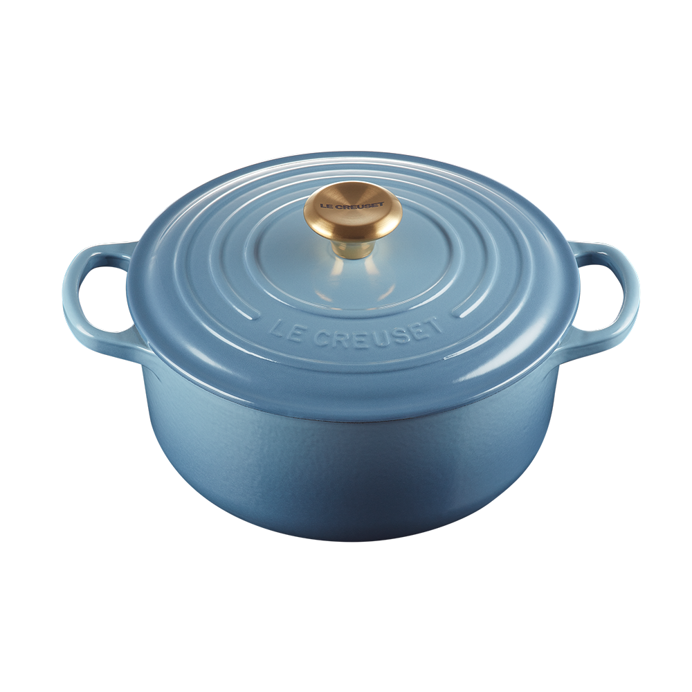 Cocotte redonda de hierro fundido Le Creuset - Azul claro 20 cm Azul claro-2