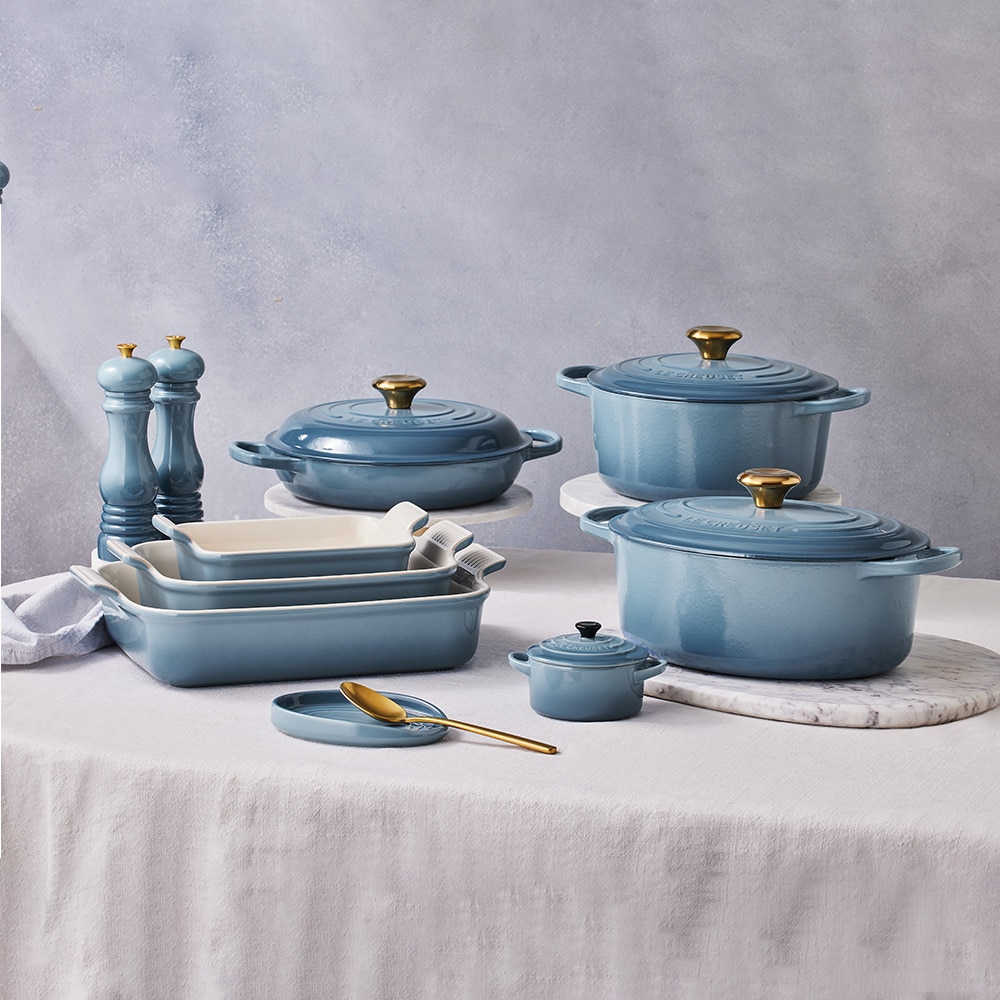 Cocotte redonda de hierro fundido Le Creuset - Azul claro 20 cm Azul claro-3