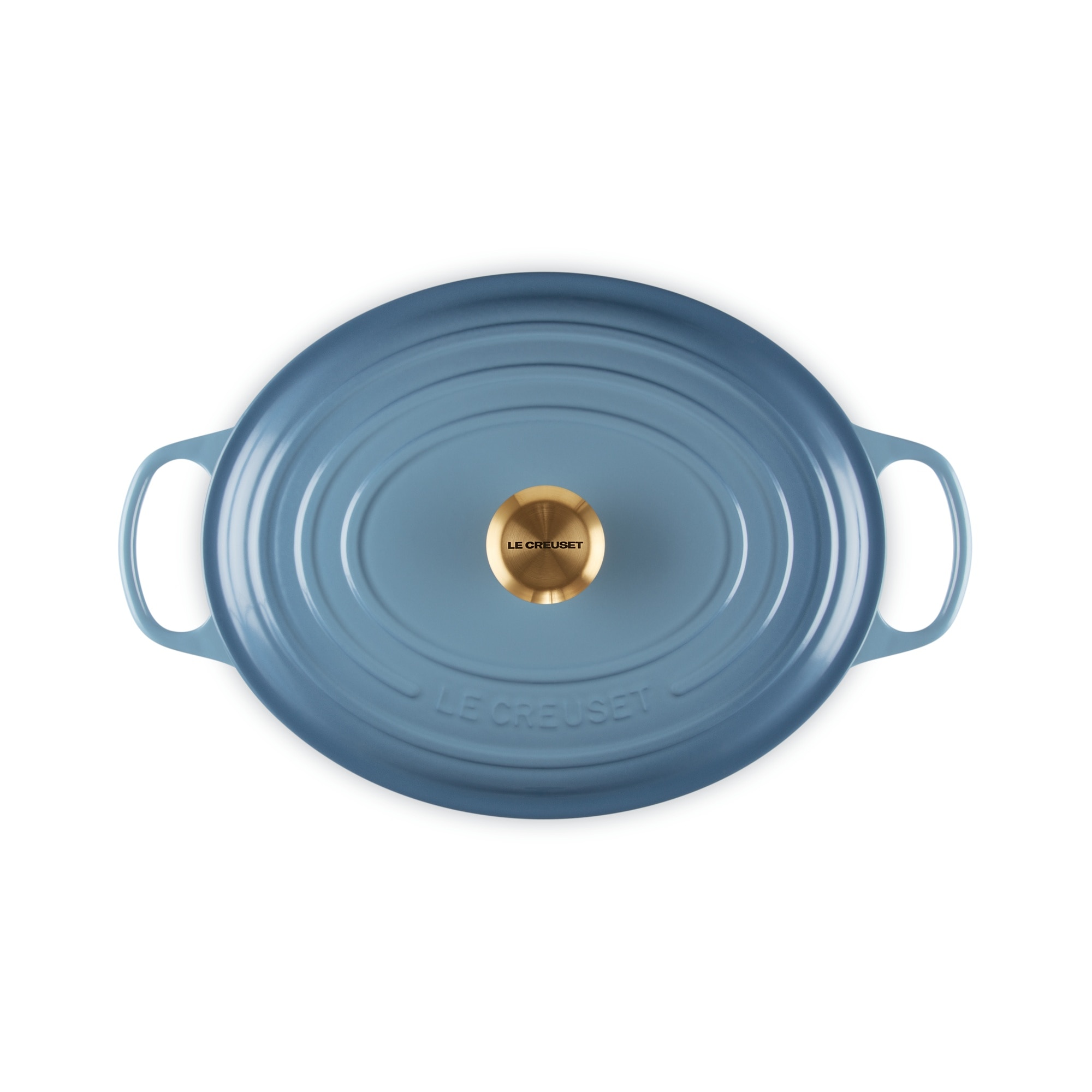Imagen 5 de Cocotte oval de hierro fundido Le Creuset - Azul claro 33 cm Azul claro