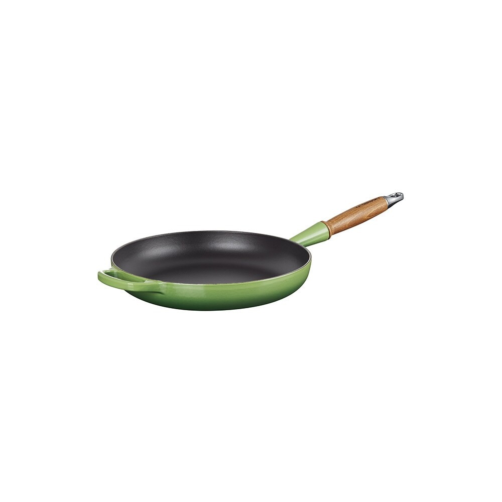 Imagen 1 de Sartén baja con mango de madera hierro fundido Le Creuset - Verde Sartén de 28 cm Verde