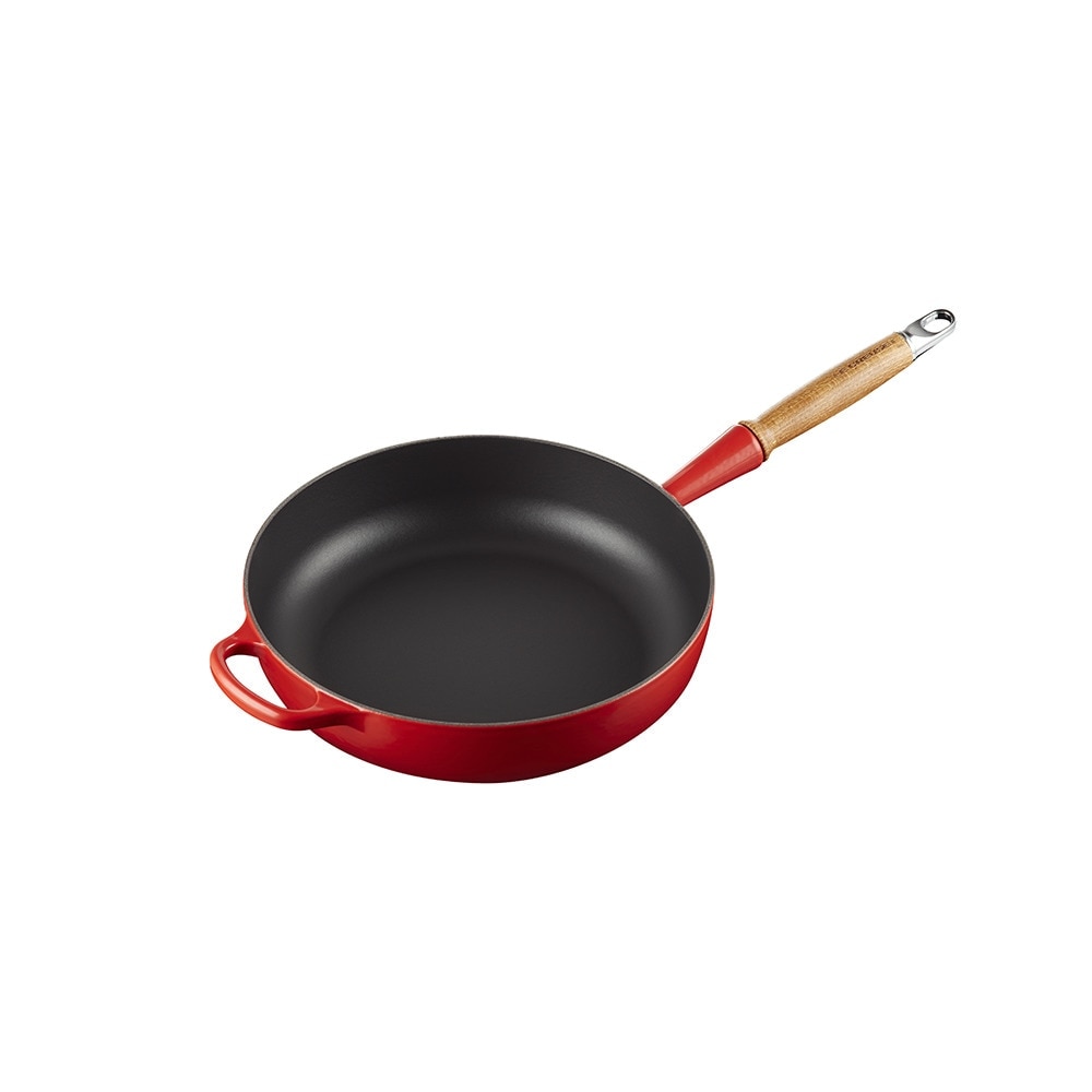 Imagen 1 de Sauté con mango de madera hierro fundido Le Creuset - Cereza Sartén de 28 cm Cereza