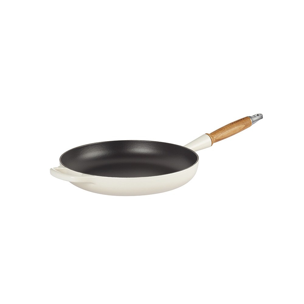 Imagen 1 de Sartén baja con mango de madera hierro fundido Le Creuset - Merengue Sartén de 28 cm Merengue