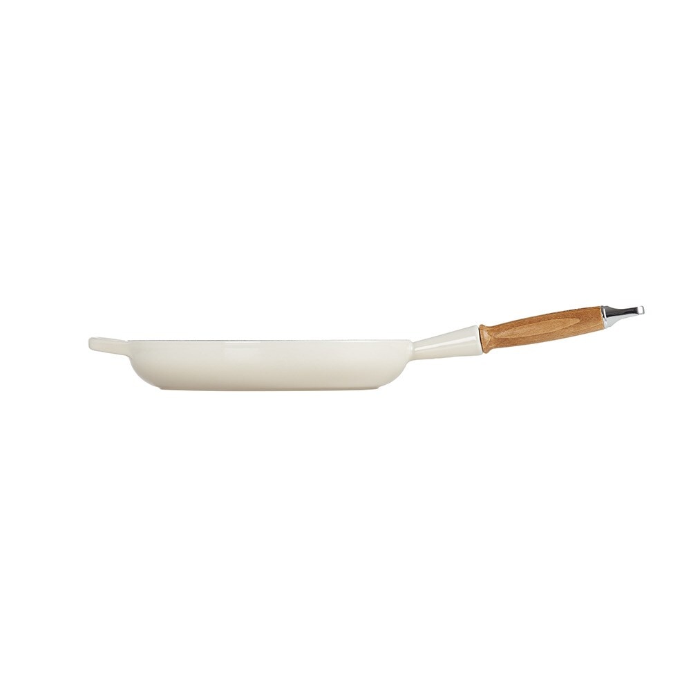 Imagen 2 de Sartén baja con mango de madera hierro fundido Le Creuset - Merengue Sartén de 28 cm Merengue