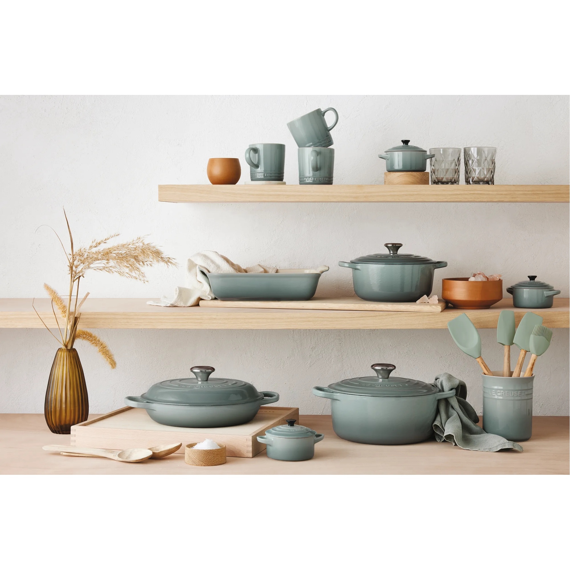 Cacerola baja de hierro fundido Le Creuset - Verde claro Cacerola de 26 cm Verde claro-3