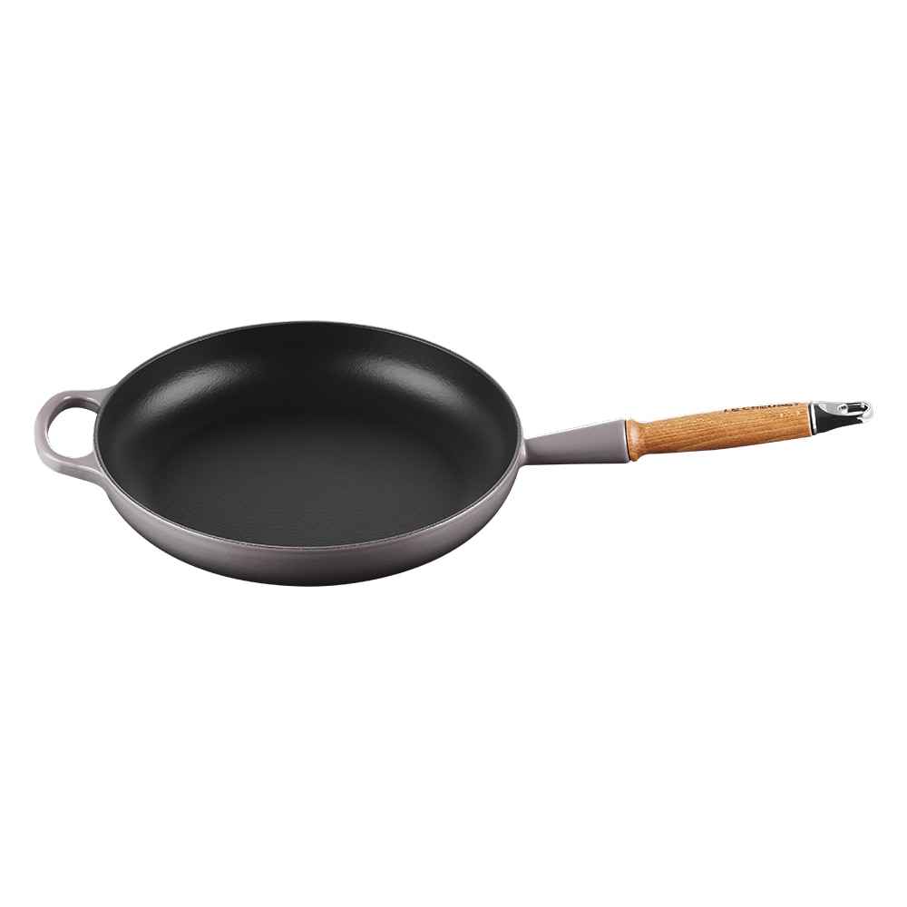 Imagen 1 de Sartén baja con mango de madera hierro fundido Le Creuset - Piedra Sartén de 28 cm Piedra