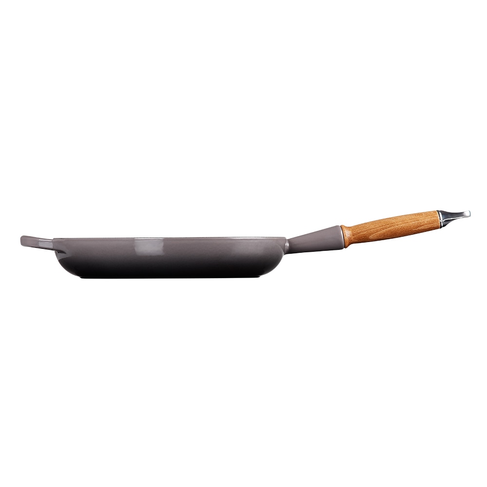 Imagen 2 de Sartén baja con mango de madera hierro fundido Le Creuset - Piedra Sartén de 28 cm Piedra