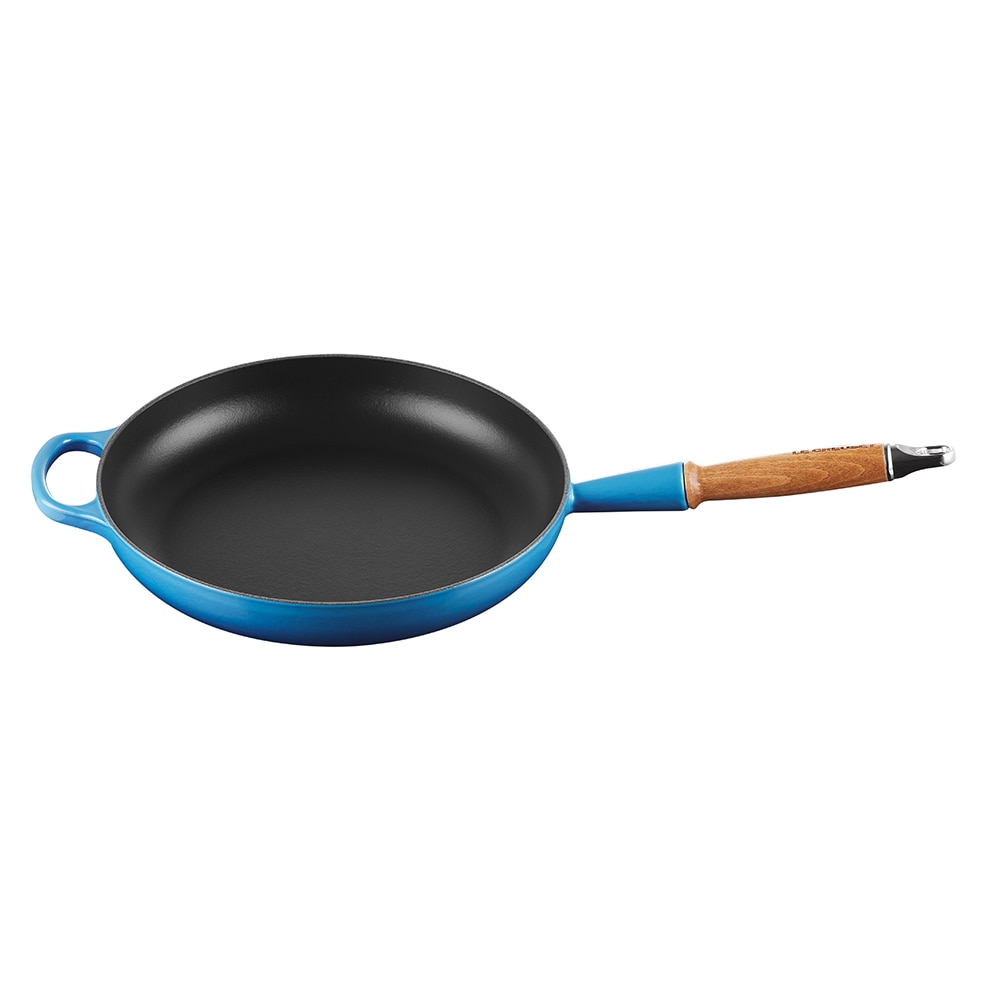 Imagen 1 de Sartén baja con mango de madera hierro fundido Le Creuset - Azulón Sartén de 28 cm Azulón