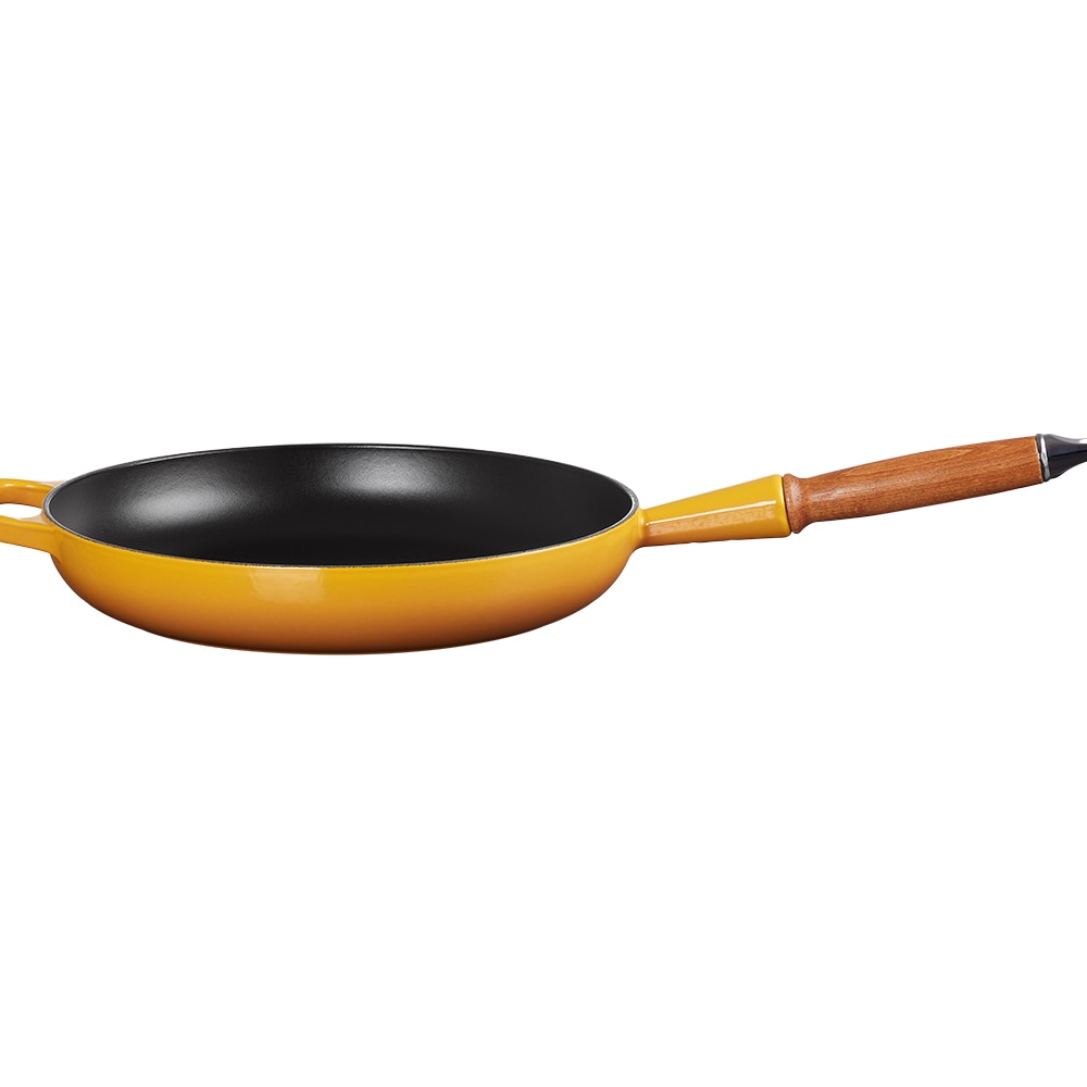 Imagen 2 de Sartén baja con mango de madera hierro fundido Le Creuset - Mostaza Sartén de 28 cm Mostaza