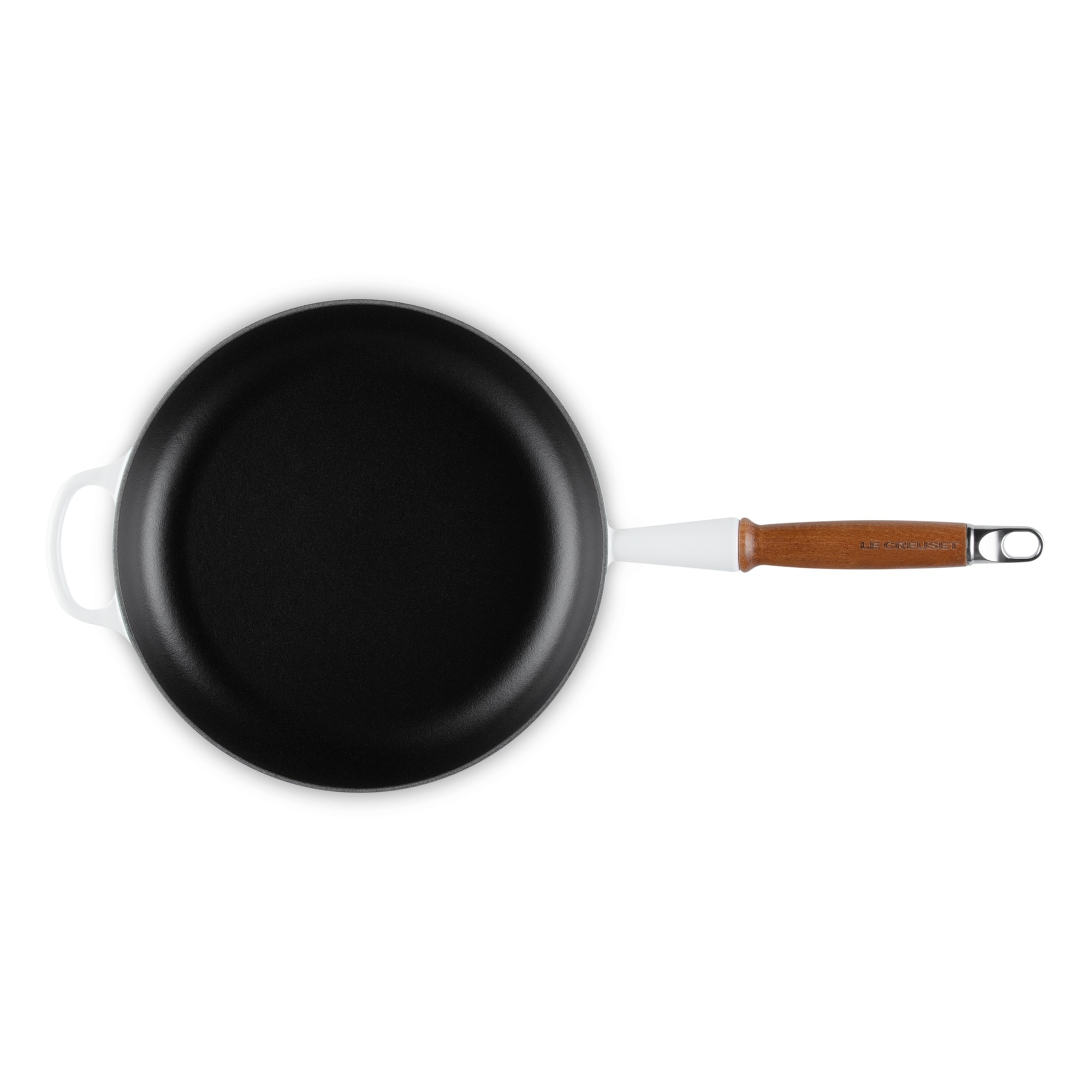 Imagen 4 de Sauté con mango de madera hierro fundido Le Creuset - Blanco Sartén de 26 cm Blanco
