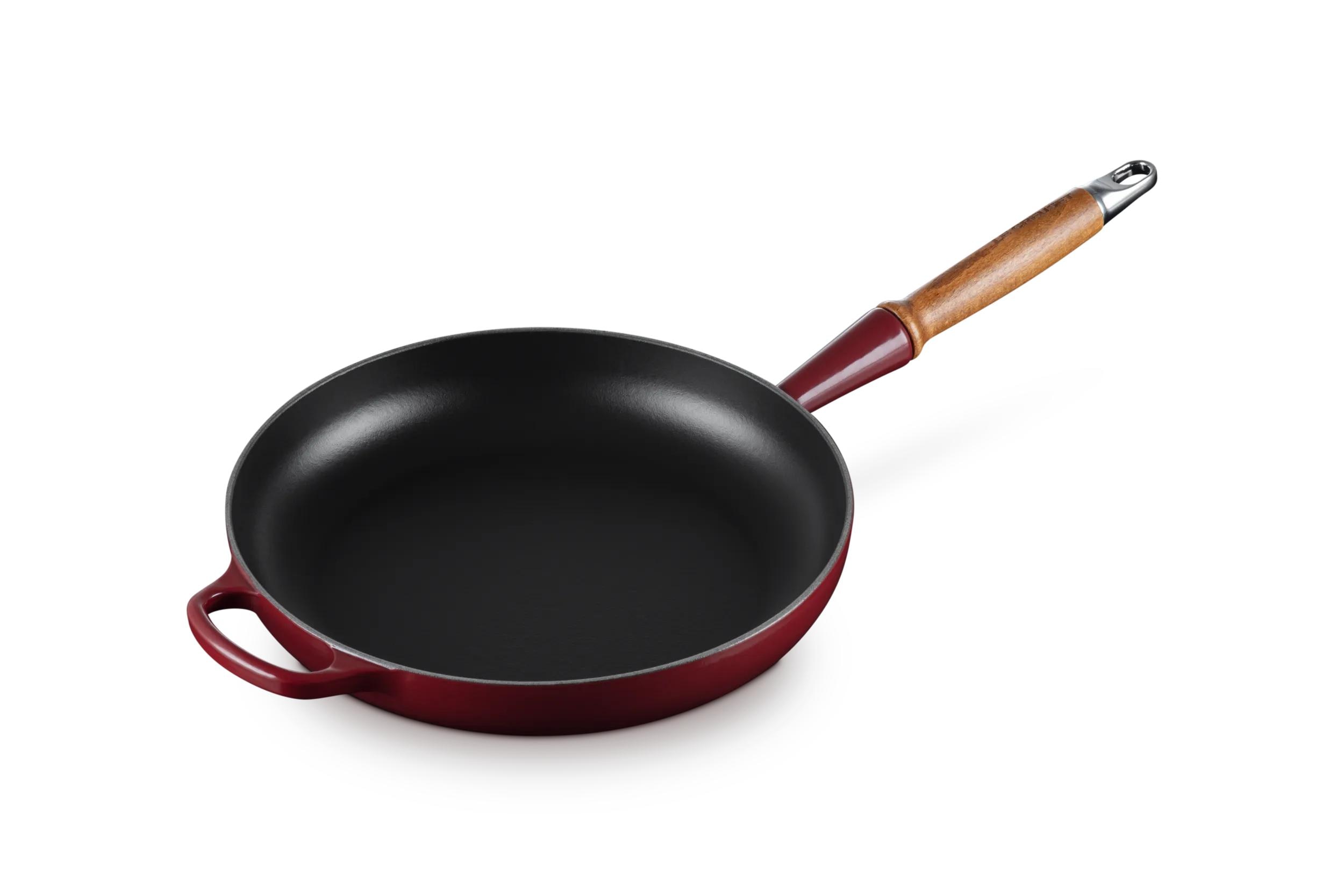 Imagen 2 de Sartén baja con mango de madera hierro fundido Le Creuset - Marrón Sartén de 28 cm Marrón