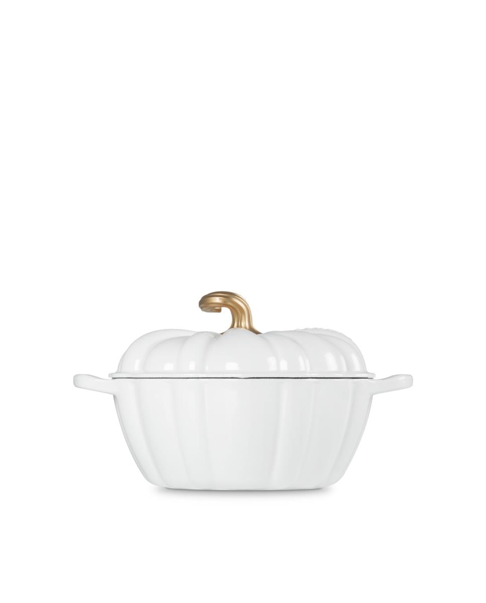Cocotte Calabaza de hierro fundido Le Creuset - Blanco 24 cm Blanco-3