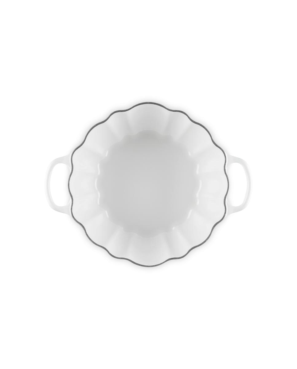 Cocotte Calabaza de hierro fundido Le Creuset - Blanco 24 cm Blanco-4