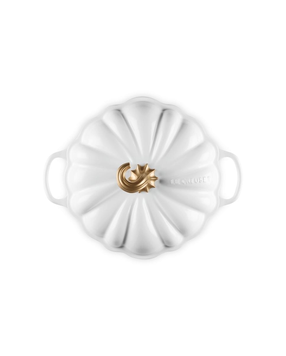 Cocotte Calabaza de hierro fundido Le Creuset - Blanco 24 cm Blanco-5