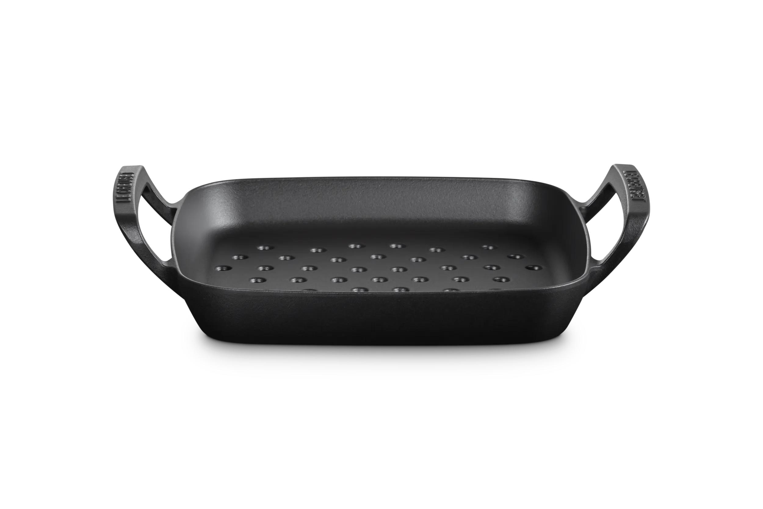 Sartén BBQ Asadora Cuadrada Hierro Fundido Le Creuset - Negro Sartén de 30 cm Negro-1