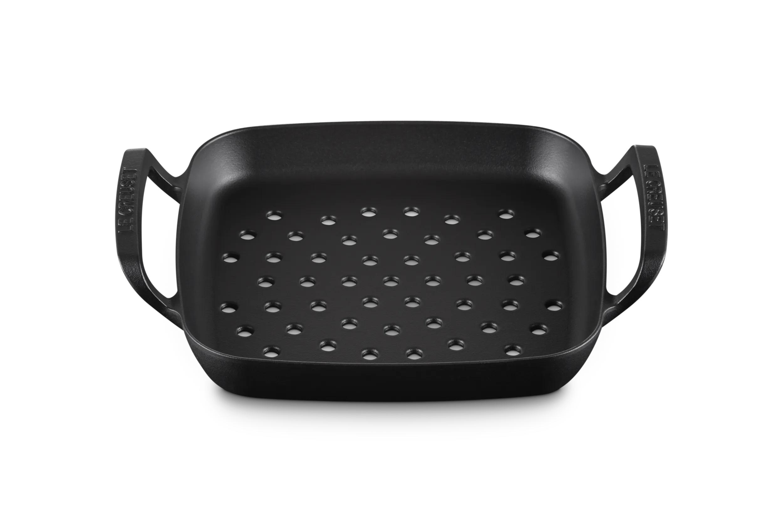 Sartén BBQ Asadora Cuadrada Hierro Fundido Le Creuset - Negro Sartén de 30 cm Negro-2