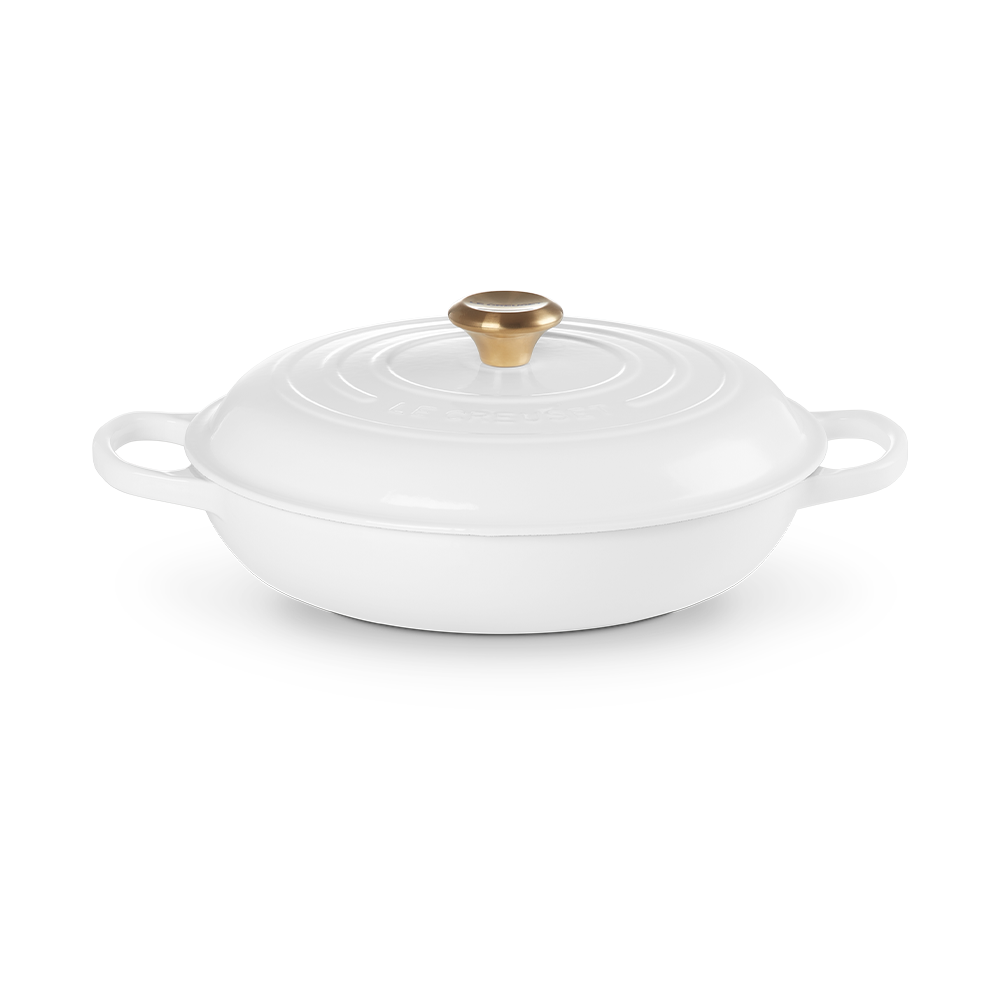 Cacerola baja de hierro fundido Le Creuset - Blanco Cacerola de 29 cm Blanco-3
