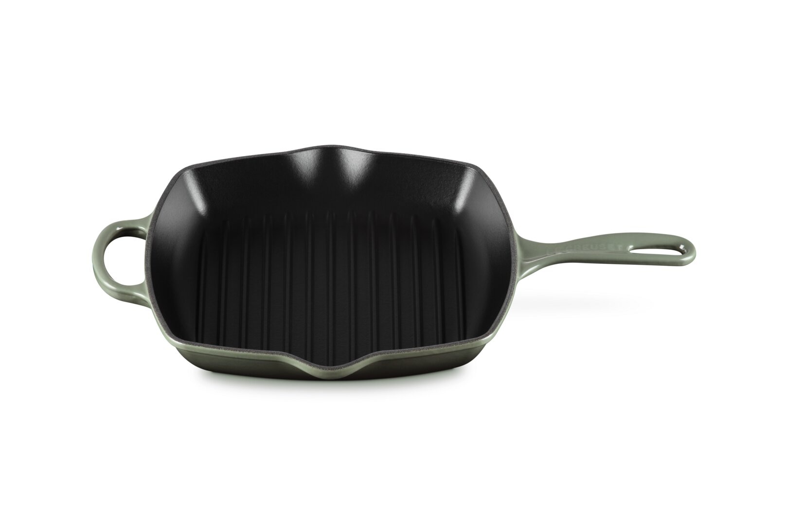 Imagen 2 de Sartén Skillet cuadrada de hierro fundido Le Creuset - Verde oscuro Sartén de 26 cm Verde oscuro