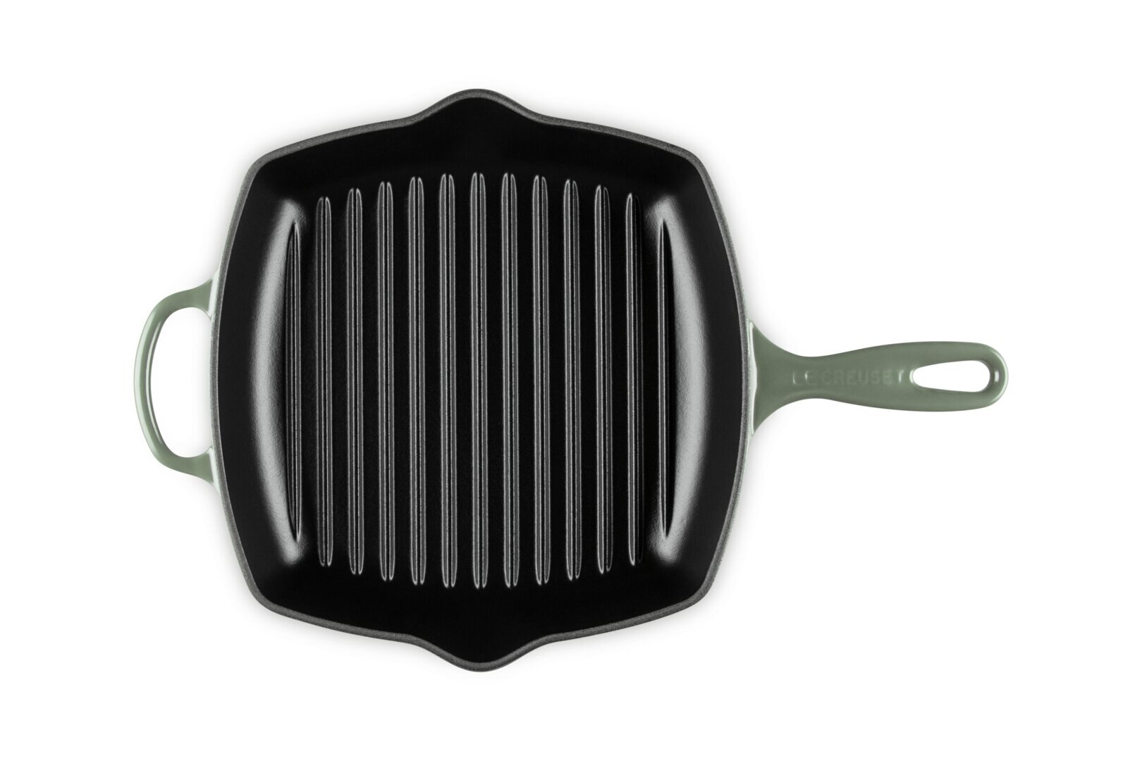 Imagen 4 de Sartén Skillet cuadrada de hierro fundido Le Creuset - Verde oscuro Sartén de 26 cm Verde oscuro