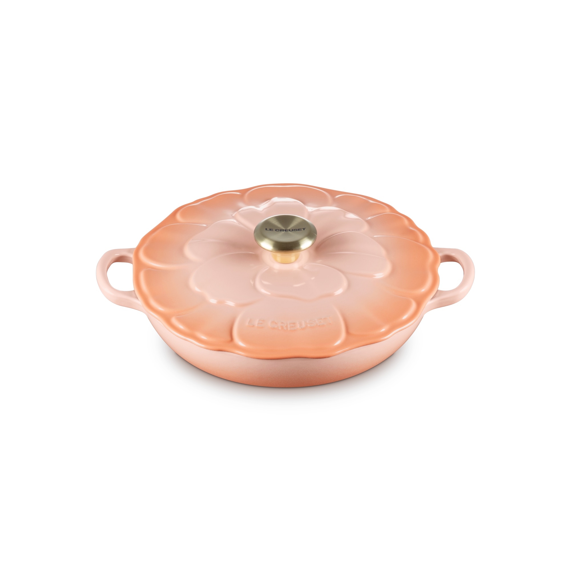 Cacerola baja hierro fundido Pétalo Le Creuset - Albaricoque Cacerola de 26 cm Albaricoque-2